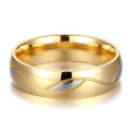 Men′s Wedding & Engagement Silver Band Rings Two Tone Rings 14K/18K